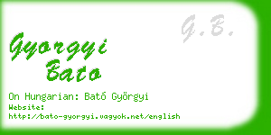 gyorgyi bato business card